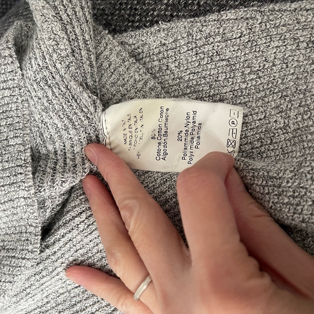 Brandy Merville Gray Knit Cropped Sweater - Picture 5 of 5